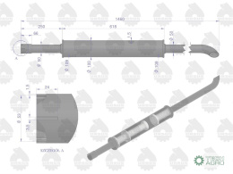 Tłumik 1460mm 5.6kg MF3 ORYGINAŁ URSUS