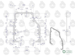 Uszczelka obudowy tylnej krążelit 0.8mm C-330 ( sprzedawane po 5 ) ORYGINAŁ URSUS