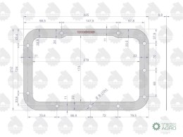 Uszczelka pokrywy górnej skrzyni biegów krążelit 0.8mm C-330 ( sprzedawane po 5 ) ORYGINAŁ URSUS