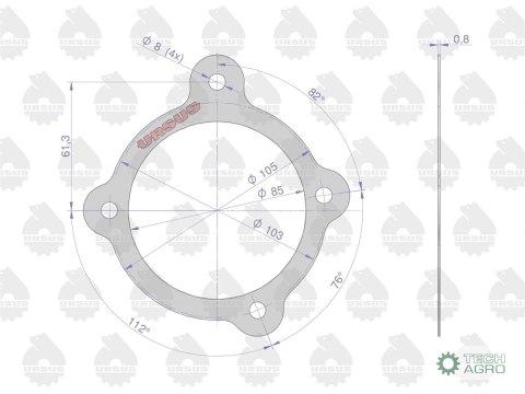 Uszczelka pokrywy licznika motogodzin krążelit 0.8mm C-330 ( sprzedawane po 10 ) ORYGINAŁ URSUS Uszczelka pokrywy licznika motogodzin krążelit 0.8mm C-330 ( sprzedawane po 10 ) ORYGINAŁ URSUS