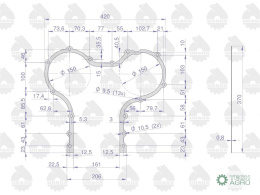 Uszczelka pokrywy rozrządu krążelit 0.8mm C-330 ( sprzedawane po 5 ) ORYGINAŁ URSUS