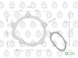 Uszczelka pompy wodnej krążelit 0.8mm C-330 ( sprzedawane po 10 ) ORYGINAŁ URSUS