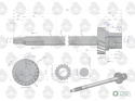 Wałek sprzęgłowy skrzyni biegów I stopnia C-330M ORYGINAŁ URSUS
