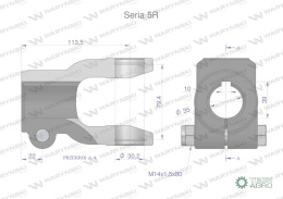 Widłak na wpust 10 śr.otw.35mm - 30.2X79.4 Seria 5R Waryński