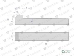 Klin z noskiem 10x8x55 TEGER,