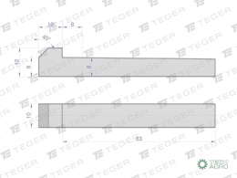 Klin z noskiem 10x8x63 TEGER,