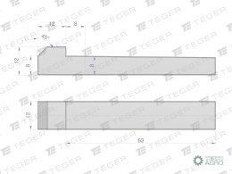 Klin z noskiem 12x8x63 TEGER,