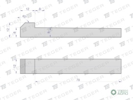 Klin z noskiem 12x8x70 TEGER,
