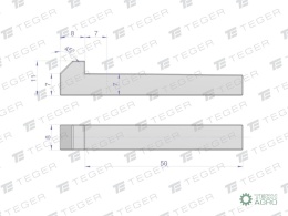 Klin z noskiem 8x7x50 TEGER,