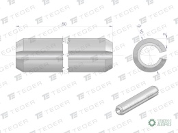 Kołek sprężysty 10x50 TEGER,