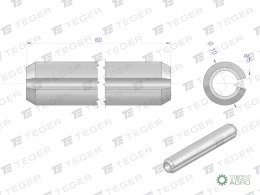 Kołek sprężysty 10x60 TEGER,
