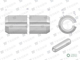 Kołek sprężysty 12x45 TEGER,