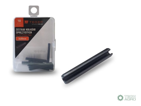 Kołek sprężysty 3x30 TEGER,