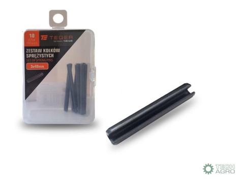 Kołek sprężysty 3x40 TEGER,