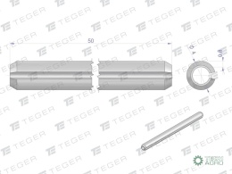 Kołek sprężysty 4x50 TEGER,