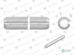 Kołek sprężysty 6x50 TEGER,