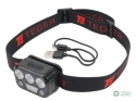 Latarka czołówka LED COB, 200 lmuruchamiana gestem akumulator 650 mAh ładowana USB-C, Teger