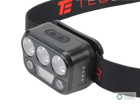 Latarka czołówka LED COB, 200 lmuruchamiana gestem akumulator 650 mAh ładowana USB-C, Teger