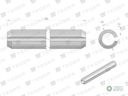 Kołek sprężysty 7x50 TEGER,