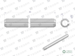 Kołek sprężysty 7x80 TEGER,