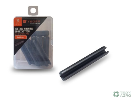 Kołek sprężysty 8x40 TEGER,