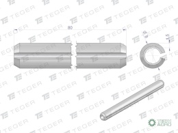 Kołek sprężysty 8x80 TEGER,