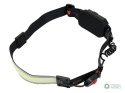 Latarka czołówka, paskowa SOFT LEDCOB 450lm z funkcją RED z tyłu ładowana USB, Teger