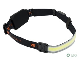 Latarka czołówka, paskowa SOFT LEDCOB 450lm z funkcją RED z tyłu ładowana USB, Teger