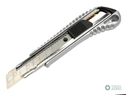 Nożyki łamane 18mm w aluminiowejobudowie w kartoniku ekspozycyjnym (zestaw 24 sztuk) Teger