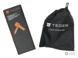 Szekla z włókien syntetycznych,offroad, miękka, długość 55mm uciąg 20T, do lin kinetycznych i zwykłych, Teger