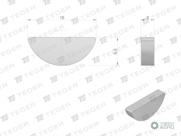 Wpust czółenkowy 3x6.5 TEGER,