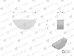 Wpust czółenkowy 6x9 TEGER,