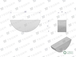 Wpust czółenkowy 8x11 TEGER,