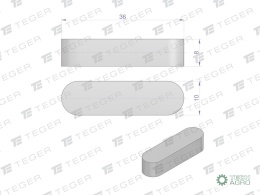 Wpust pryzmatyczny 10x8x36 TEGER,