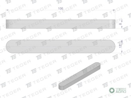 Wpust pryzmatyczny 12x8x100 TEGER,