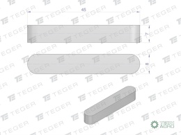 Wpust pryzmatyczny 8x7x45 TEGER,