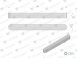 Wpust pryzmatyczny 8x7x80 TEGER,