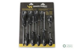 Zestaw wkrętaków ze stali odpornej naskręcanie SVCM 10 szt z hartowanymi grotami Waryński
