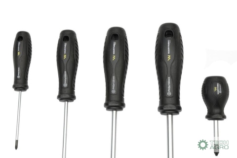 Zestaw wkrętaków ze stali odpornej naskręcanie SVCM 10 szt z hartowanymi grotami Waryński