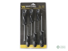 Zestaw wkrętaków ze stali odpornej naskręcanie SVCM 6 szt z hartowanymi grotami, Waryński