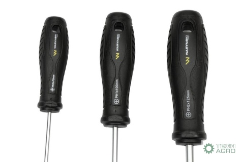 Zestaw wkrętaków ze stali odpornej naskręcanie SVCM 6 szt z hartowanymi grotami, Waryński