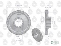 Koło zębate stałego zazębienia C-330M ORYGINAŁ URSUS