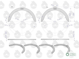 Komplet półpierścieni N-0.50 (II szlif) 91250622. 80002078 C-385 ORYGINAŁ URSUS