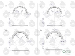 Komplet półpierścieni N-0.90 (III szlif) 46401112 C-360 ORYGINAŁ URSUS