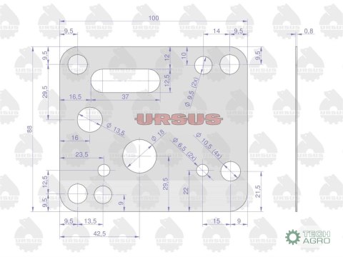 Komplet ( zestaw ) uszczelek skrzyni C-385 ORYGINAŁ URSUS