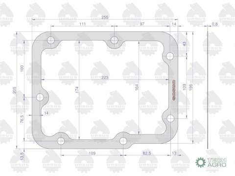 Komplet ( zestaw ) uszczelek skrzyni C-385 ORYGINAŁ URSUS