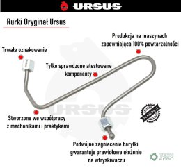 Przewód wtryskowy III cylindra Zetor ORYGINAŁ URSUS