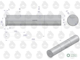 Sworzeń osi okrągłej st. typ C-360 ORYGINAŁ URSUS