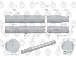 Sworzeń zwrotnicy uniwersalny C-360 ORYGINAŁ URSUS