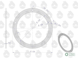 Uszczelka kadłuba cylindrów krążelit 0.8mm C-330 ( sprzedawane po 10 ) ORYGINAŁ URSUS